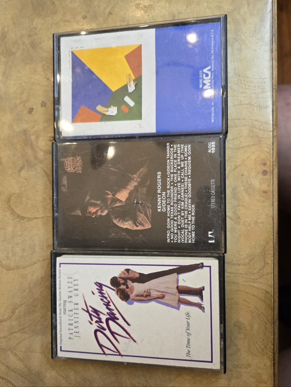 Three Vintage Cassette Tapes -Dirty Dancing, Kenny Rogers, And Elton John